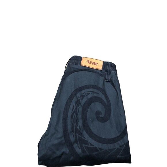 RARE Acne Studios Jeans Size 26 Flex Tattoo Black Denim - Picture 6 of 14
